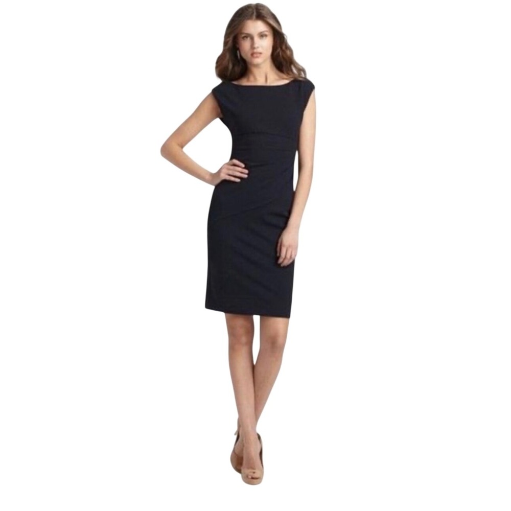 Diane Von Furstenberg Gabi Poplin black‎ cocktail office business dress 2